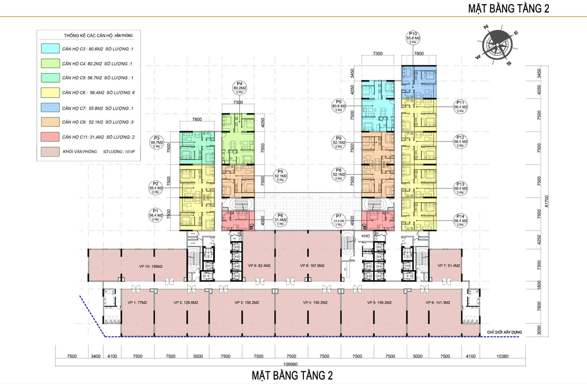 Mặt bằng chung cư Phúc An City